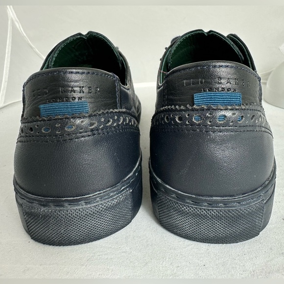 Ted Baker London Men's Princc Leather Blue Black Casual Oxford Dress Sneakers, 8 - Picture 6 of 12